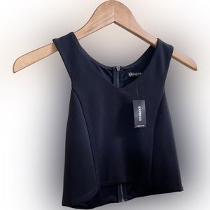 EXPRESS NWT Sleeveless Black Crop Top